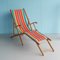 Vintage Folding Wooden Beach Chair, 1960s 1