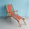 Vintage Folding Wooden Beach Chair, 1960s, Image 1