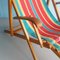 Klappbarer Vintage Strandstuhl aus Holz, 1960er 4