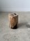 Side Table in White Petrified Wood with 2 Black Spots 66