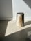 White Petrified Wood Side Table with Black Heart 30