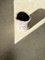 White Petrified Wood Side Table with Black Heart 44