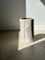 White Petrified Wood Side Table with Black Heart 55
