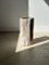 White Petrified Wood Side Table with Black Heart 88