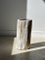 White Petrified Wood Side Table with Black Heart 96