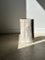 White Petrified Wood Side Table with Black Heart 51