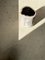 White Petrified Wood Side Table with Black Heart 42