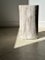 White Petrified Wood Side Table with Black Heart 61