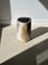 White Petrified Wood Side Table with Black Heart 36