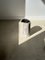 White Petrified Wood Side Table with Black Heart 60