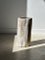 White Petrified Wood Side Table with Black Heart 97