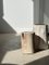 White Petrified Wood Side Table with Black Heart 25