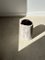 White Petrified Wood Side Table with Black Heart 47