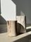 White Petrified Wood Side Table with Black Heart 4