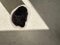 White Petrified Wood Side Table with Black Heart 39
