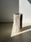 White Petrified Wood Side Table with Black Heart 85