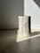 White Petrified Wood Side Table with Black Heart 53