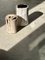 White Petrified Wood Side Table with Black Heart 28