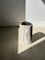 White Petrified Wood Side Table with Black Heart 50