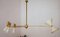 Four-Arm Brass Asymmetrical Chandelier by Silvio Piattelli 11