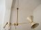 Four-Arm Brass Asymmetrical Chandelier by Silvio Piattelli 8