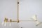 Four-Arm Brass Asymmetrical Chandelier by Silvio Piattelli 3