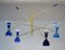 Lustre Quadriennale en Laiton par Silvio Piattelli 4