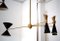 Asymmetrischer Kronleuchter aus Messing mit vier Armen 15