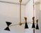 Asymmetrischer Kronleuchter aus Messing mit vier Armen 16