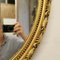 Large Decorative Gilt Oval Mirror, 1960s 1
