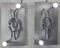 Vintage Wandleuchten aus Aluminium & Chrom, Italien, 1970er, 2er Set 2