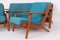 Sofa & Teak Armlehnstühle von Hans J. Wegner für Getama, 1960er, 3er Set 5