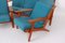 Sofa & Teak Armlehnstühle von Hans J. Wegner für Getama, 1960er, 3er Set 6