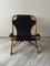 Chaises en Cuir et Bambou et Table Basse en Bambou, Set de 5 4