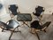 Chaises en Cuir et Bambou et Table Basse en Bambou, Set de 5 3