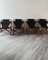 Chaises en Cuir et Bambou et Table Basse en Bambou, Set de 5 1
