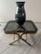 Chaises en Cuir et Bambou et Table Basse en Bambou, Set de 5 8