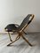 Chaises en Cuir et Bambou et Table Basse en Bambou, Set de 5 5