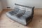 Grey Velvet Togo Living Room Set by Michel Ducaroy for Ligne Roset, Set of 5, Image 9