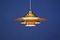 Danish Mid-Century Brass-Coated Aluminum Pendant 4