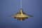 Danish Mid-Century Brass-Coated Aluminum Pendant 8