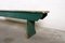 Vintage Industrial Green Wooden Bench, Image 4