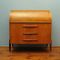 Secretaire Mid-Century in teak con anta scorrevole, Svezia, Immagine 1