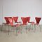 Serie 7 Stühle von Arne Jacobsen für Fritz Hansen, 6 . Set 1