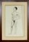 Studio accademico del nudo maschile, 1890-1910, matita su carta, Immagine 1