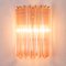 Italienische Vintage Wandlampe mit Muranoglas Rosa, 1990er, 2er Set 5