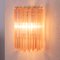 Italienische Vintage Wandlampe mit Muranoglas Rosa, 1990er, 2er Set 6