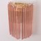 Italienische Vintage Wandlampe mit Muranoglas Rosa, 1990er, 2er Set 3