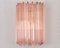 Italienische Vintage Wandlampe mit Muranoglas Rosa, 1990er, 2er Set 4