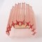 Italienische Vintage Wandlampe mit Muranoglas Rosa, 1990er, 2er Set 9